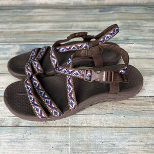 Skechers Womens Size 8 Reggae Strappy Sandals Brown